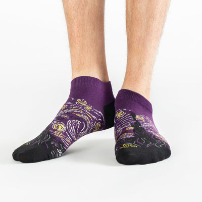 Chaussettes en coton oeuvres d'art van gogh violet