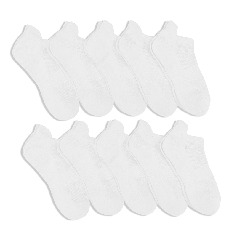 Coffret chaussettes en coton basiques blanc (lot x10)
