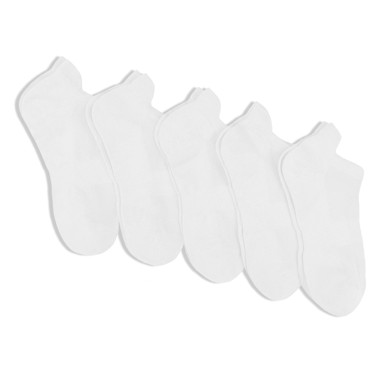 Coffret chaussettes en coton basiques blanc (lot x5)