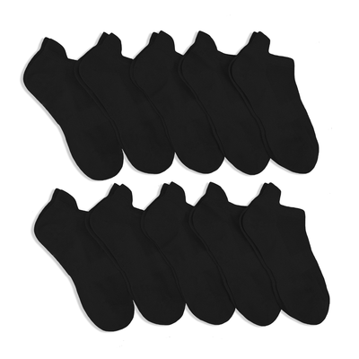 Coffret chaussettes en coton basiques noir (lot x10)