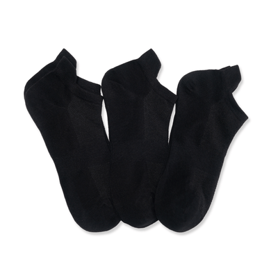 Coffret chaussettes en coton languette basiques noir (lot x3)