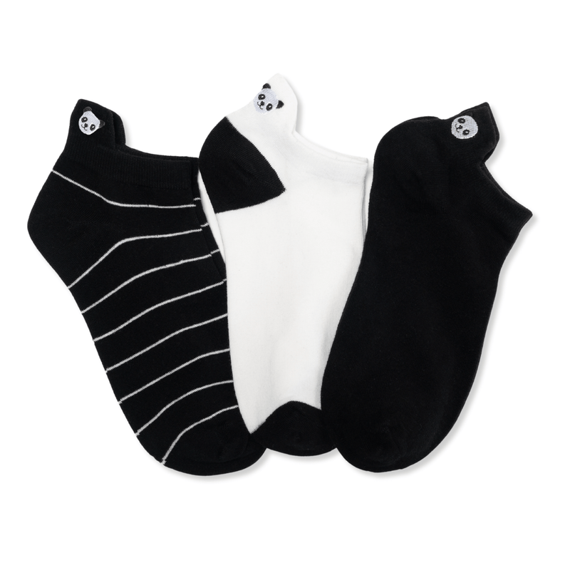 Coffret chaussettes en coton languette panda (lot x3)