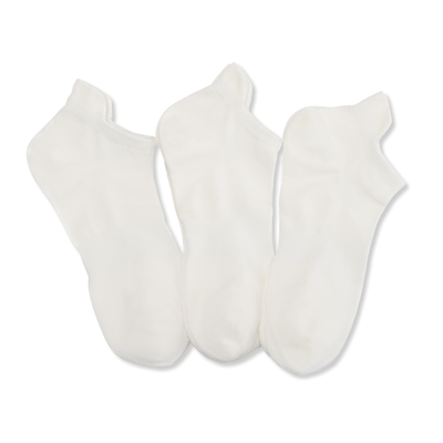 Coffret chaussettes en coton languette basiques blanc (lot x3)