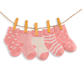 Schachtel mit rosa Socken für Kinder und Babys (Pack x5)