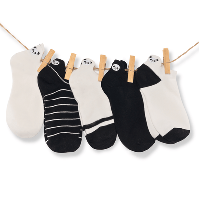 Coffret chaussettes en coton languette panda (lot x5)