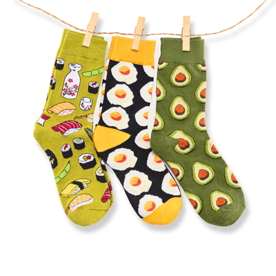 Coffret chaussettes en coton sushis (lot x3)
