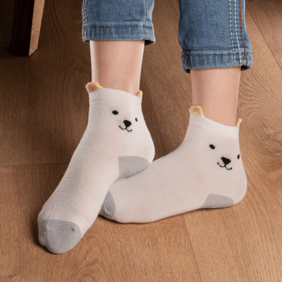 Chaussettes ours blanc enfants et bébés