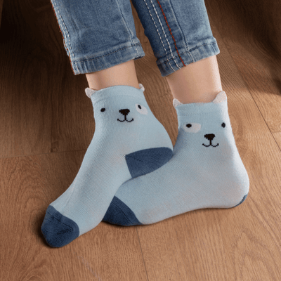 Chaussettes ours bleu enfants et bébés